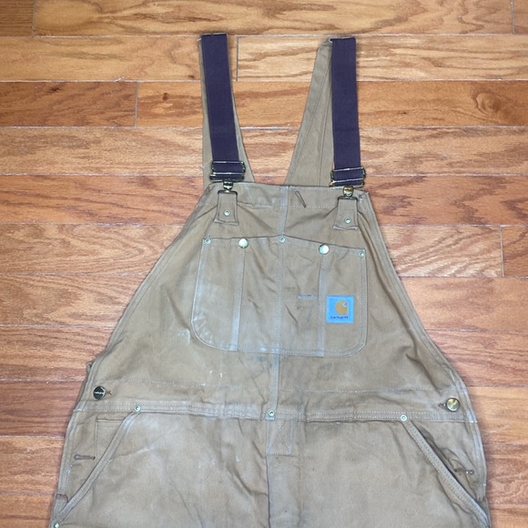Vintage Carhartt Double Knee Insulated Bibs Overalls: Size 40x30 - Picture 5 of 10